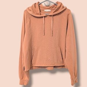 Known Supply Clay Orange 100% Organic Cotton French Terry Drawstring Hoodie XL